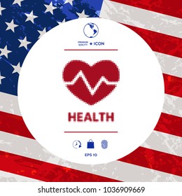 Heart symbol - halftone logo.
