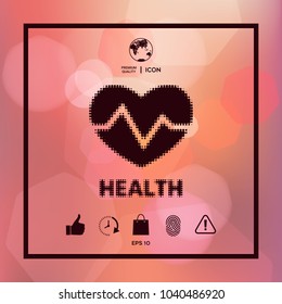 Heart symbol - halftone logo.
