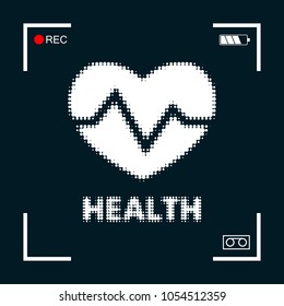 Heart symbol - halftone logo.