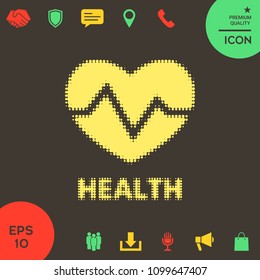 Heart symbol - halftone logo.