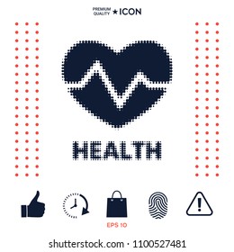 Heart symbol - halftone logo.