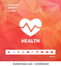 Heart symbol - halftone logo.