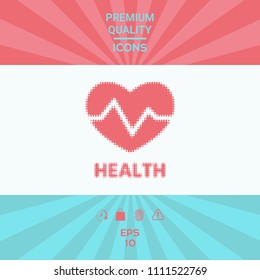 Heart symbol - halftone logo.