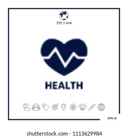 Heart symbol - halftone logo.