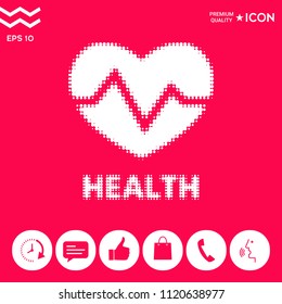Heart symbol - halftone logo.