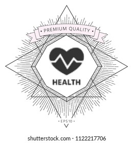 Heart symbol - halftone logo.