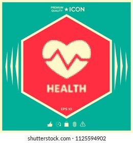 Heart symbol - halftone logo.