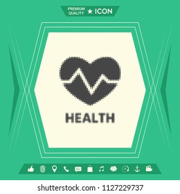 Heart symbol - halftone logo.