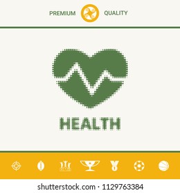 Heart symbol - halftone logo.
