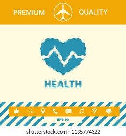 Heart symbol - halftone logo.