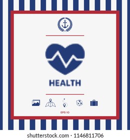 Heart symbol - halftone logo.