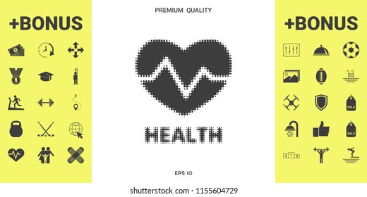 Heart symbol - halftone logo.