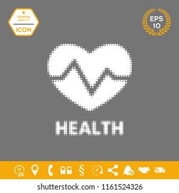 Heart symbol - halftone logo.