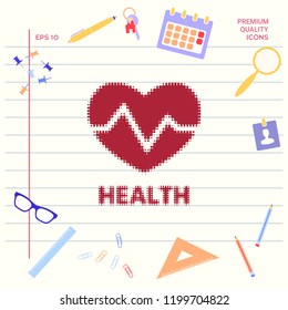 Heart symbol - halftone logo.