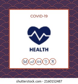 Heart symbol - halftone logo