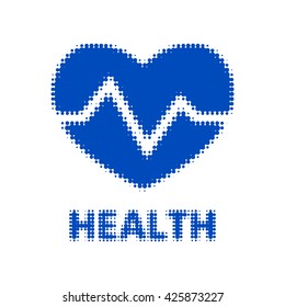 Heart symbol - halftone logo.
