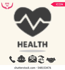 Heart symbol - halftone logo