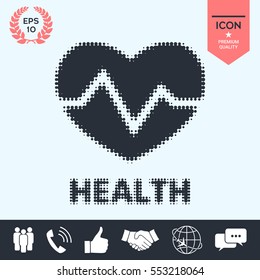Heart symbol - halftone logo