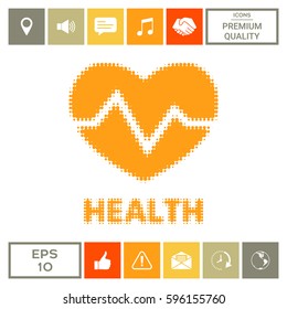 Heart symbol - halftone logo
