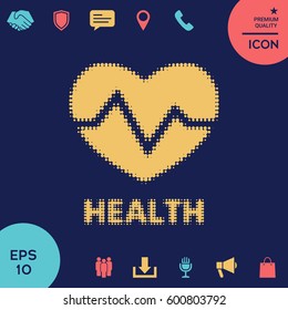 Heart symbol - halftone logo
