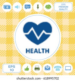 Heart symbol - halftone logo