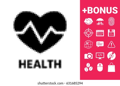 Heart symbol - halftone logo