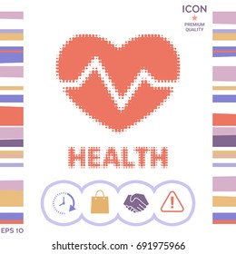 Heart symbol - halftone logo