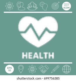 Heart symbol - halftone logo.