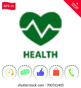 Heart symbol - halftone logo.