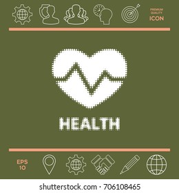 Heart symbol - halftone logo.