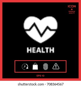 Heart symbol - halftone logo.