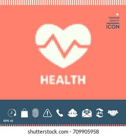 Heart symbol - halftone logo.