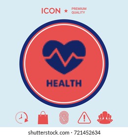Heart symbol - halftone logo.