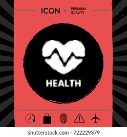 Heart symbol - halftone logo.