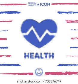 Heart symbol - halftone logo.