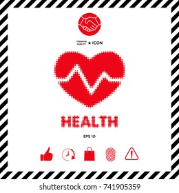 Heart symbol - halftone logo.