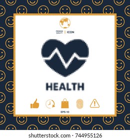 Heart symbol - halftone logo.