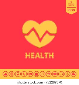 Heart symbol - halftone logo.