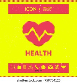 Heart symbol - halftone logo