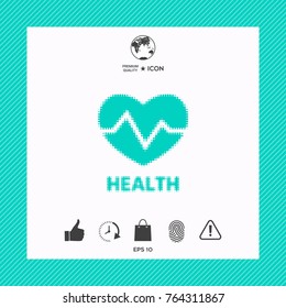 Heart symbol - halftone logo.