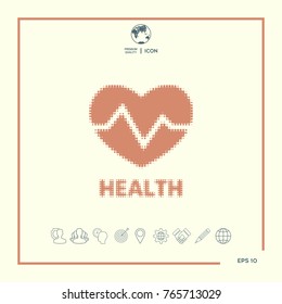Heart symbol - halftone logo.