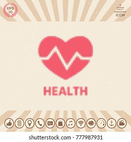Heart symbol - halftone logo.
