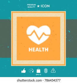 Heart symbol - halftone logo.