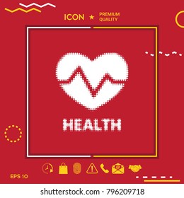Heart symbol - halftone logo.