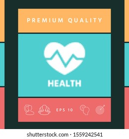 Heart symbol - halftone logo.. Graphic elements for your design