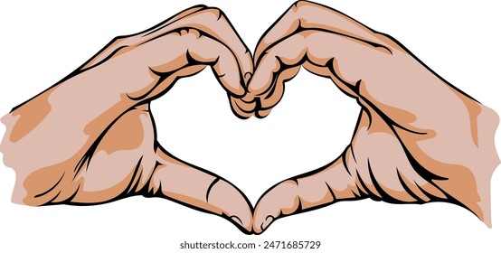 Heart symbol, human showing heart with his hands, love, hands showing heart shape