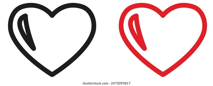 Heart Symbol Icon Perfect for Romantic and Love-Themed Designs