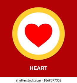 heart symbol icon. Simple element illustration. heart concept symbol design. Can be used for web and mobile UI/UX