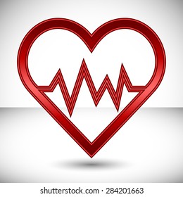 Heart symbol with imitation of metal for creative designs like Valentine's Day cards, World day of heart banners, etc...
Editable vector with several layers.
Eps 10