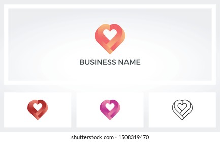 
Heart Symbol Inside Abstract Heart Symbol Logo